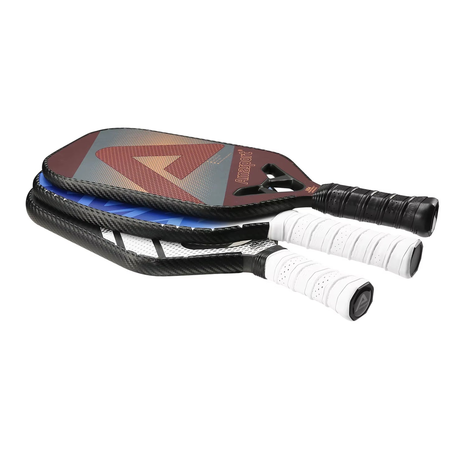 AMASPORT Premium Thickened Pickleball Paddle Protection Tape - 3K Textured Edge Guard Accessory