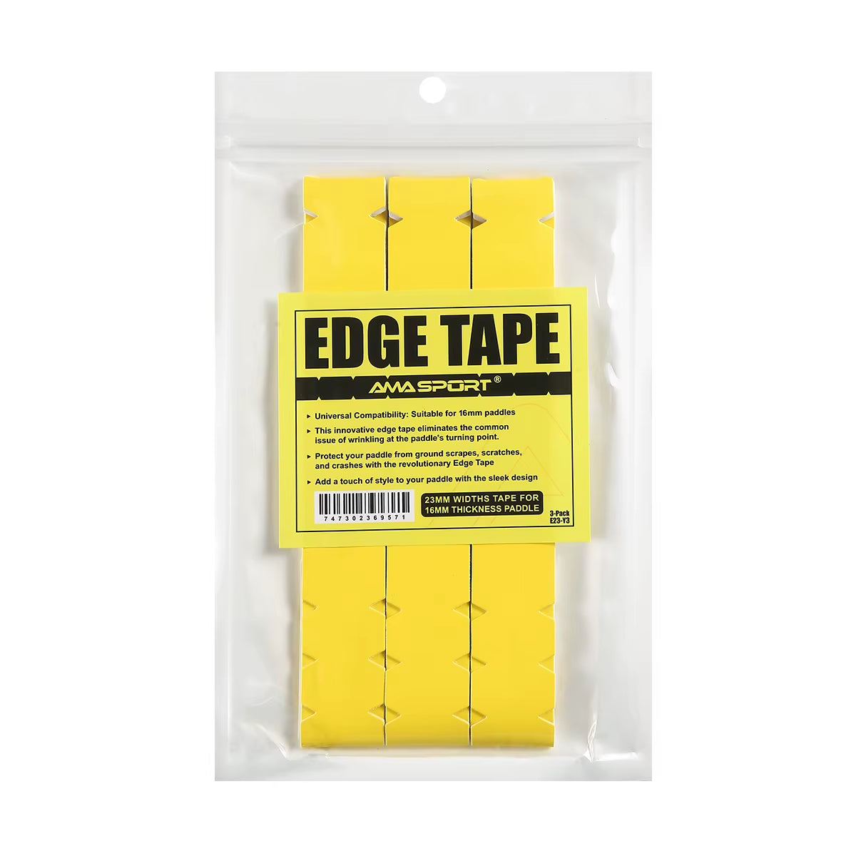 AMA SPORT Pickleball Paddle Protection Tapes - Racket Head Protectors in Two Color Options for 13/16/19mm Width