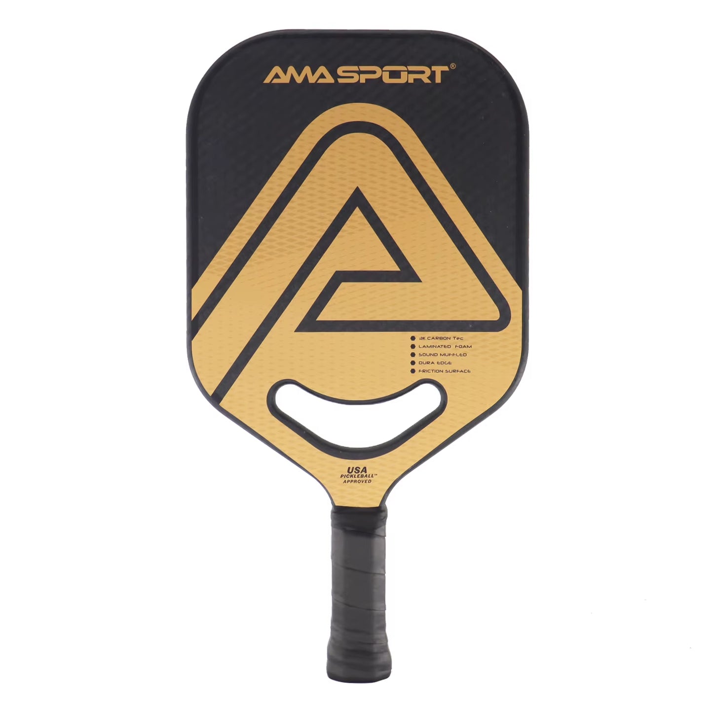 USAPA Pickleball Paddle with Maximum Spin 3K Friction Carbon Fiber Graphite Texture Surface Edgeless Pickle Ball Paddle