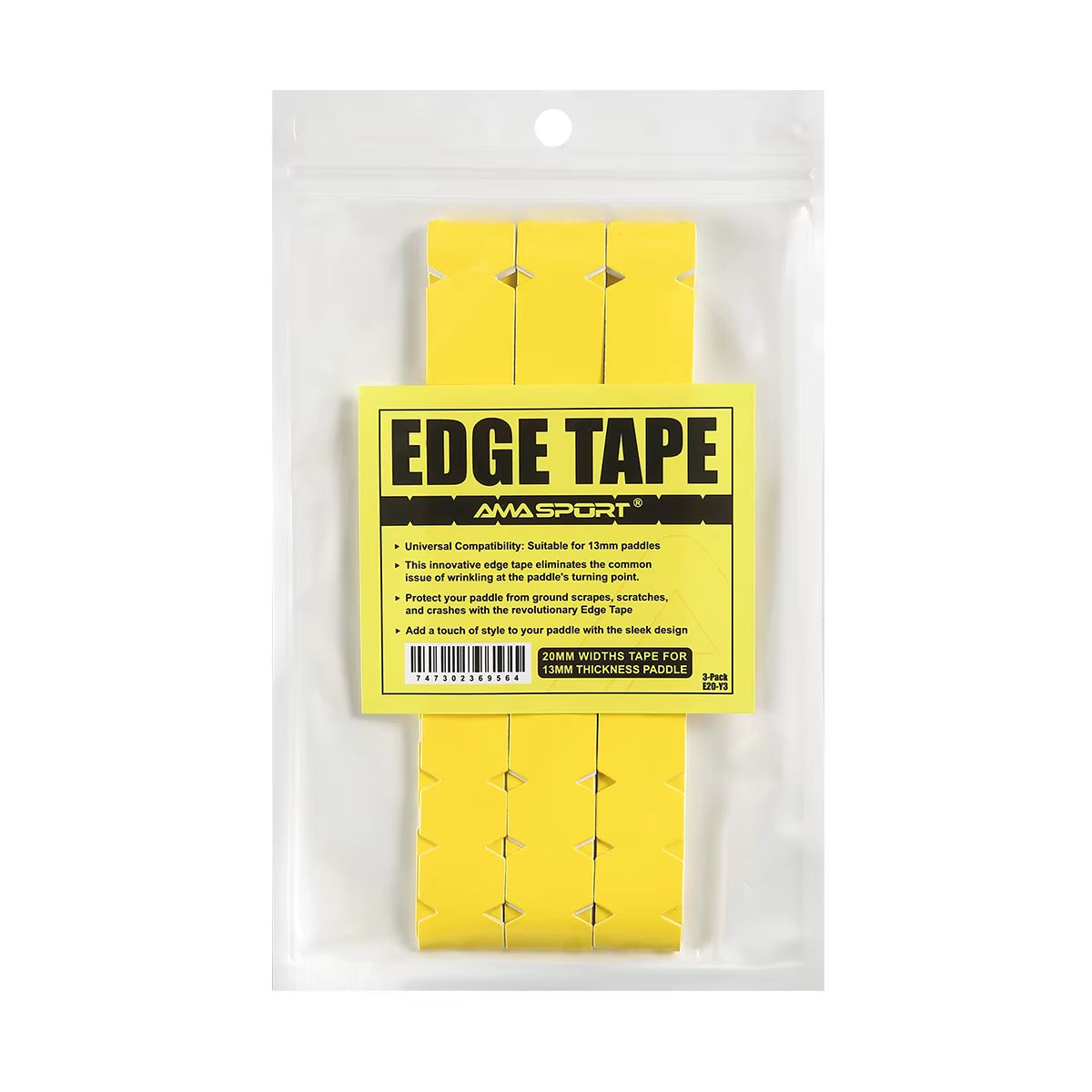 AMA SPORT Pickleball Paddle Protection Tapes - Racket Head Protectors in Two Color Options for 13/16/19mm Width