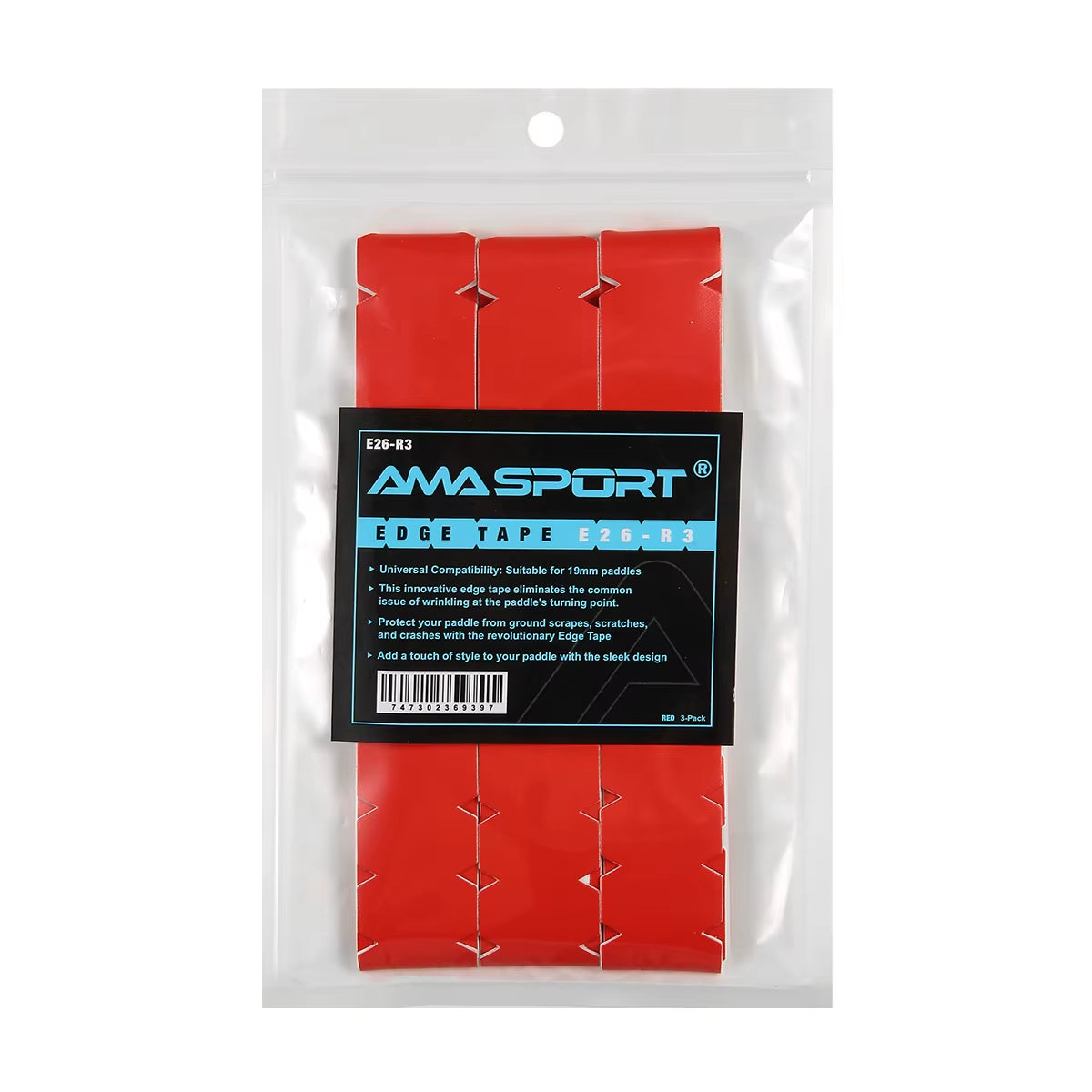 AMA SPORT Pickleball Paddle Protection Tapes - Racket Head Protectors in Two Color Options for 13/16/19mm Width