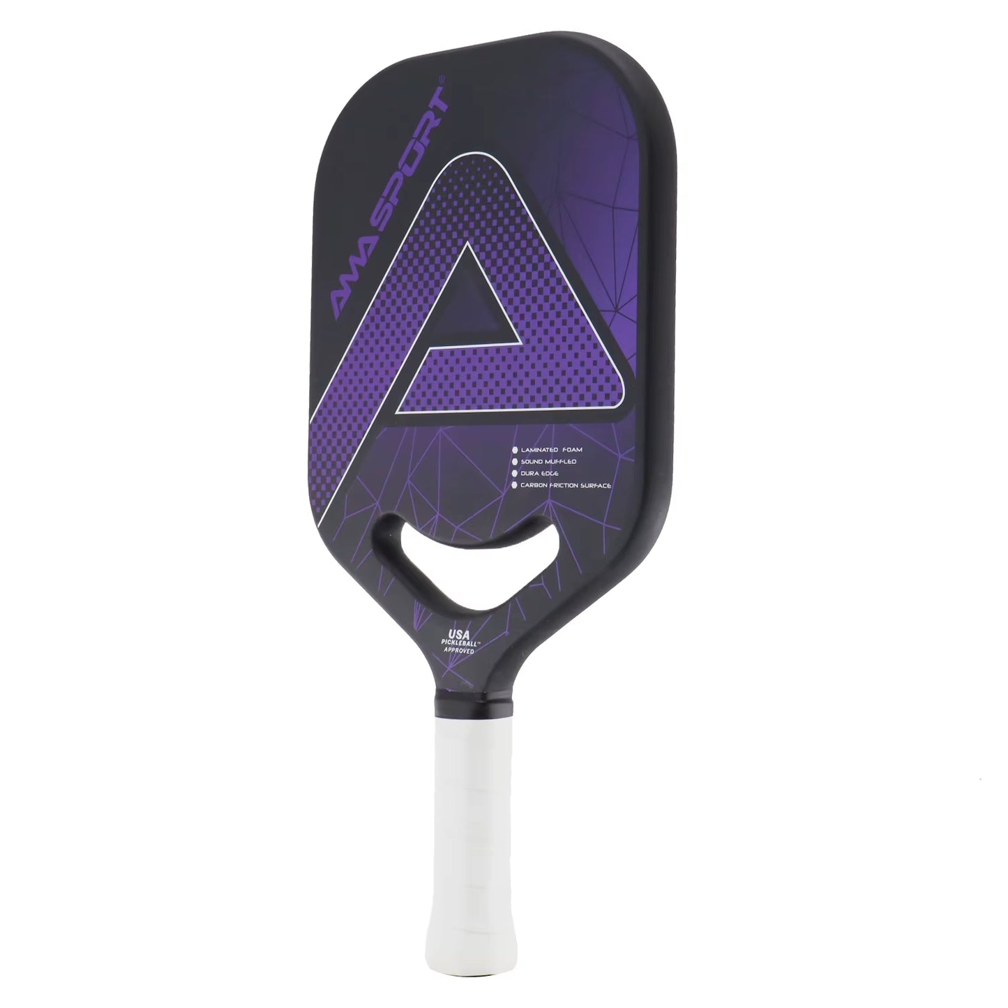 USAPA Pickleball Paddle with Maximum Spin 3K Friction Carbon Fiber Graphite Texture Surface Edgeless Pickle Ball Paddle