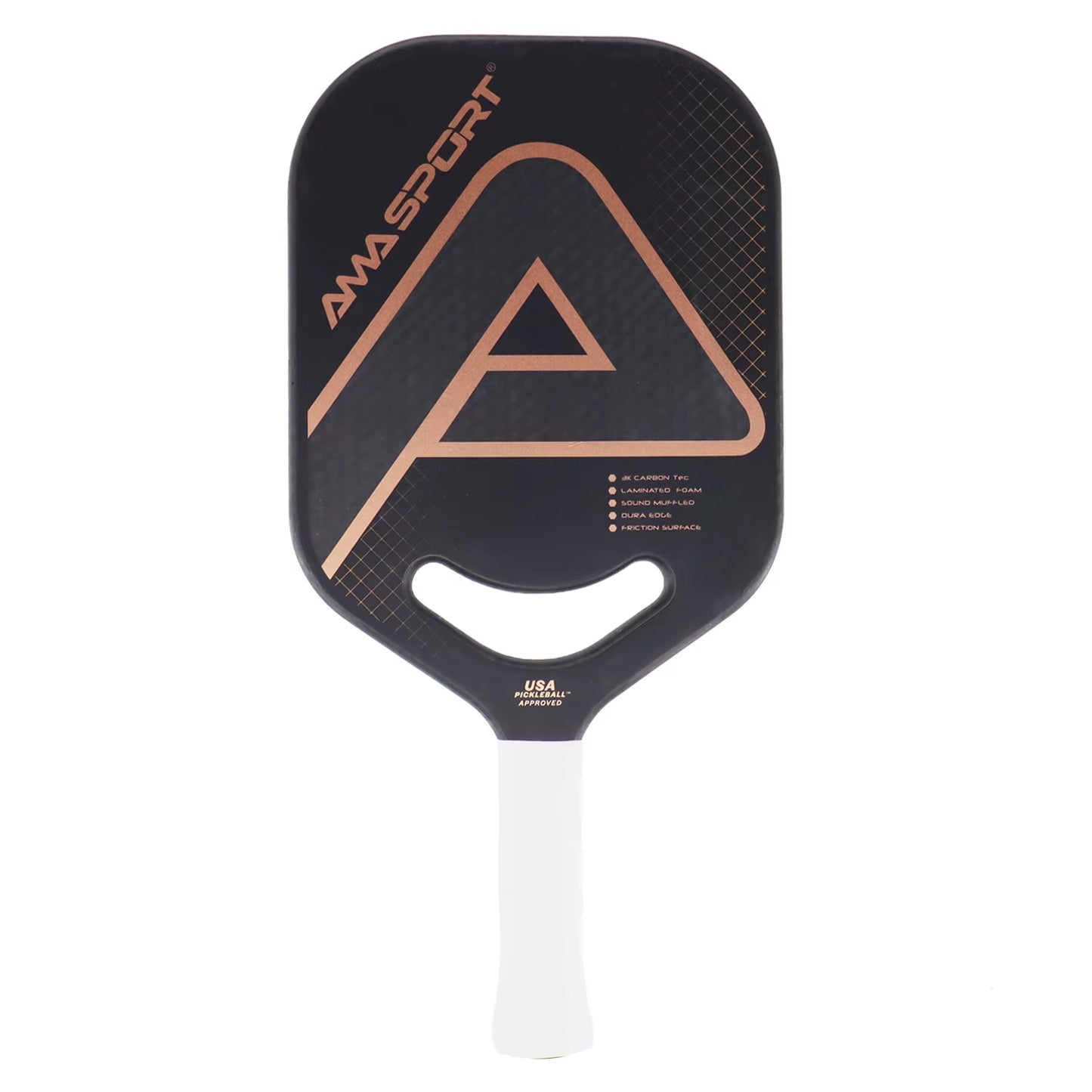 USAPA Pickleball Paddle with Maximum Spin 3K Friction Carbon Fiber Graphite Texture Surface Edgeless Pickle Ball Paddle