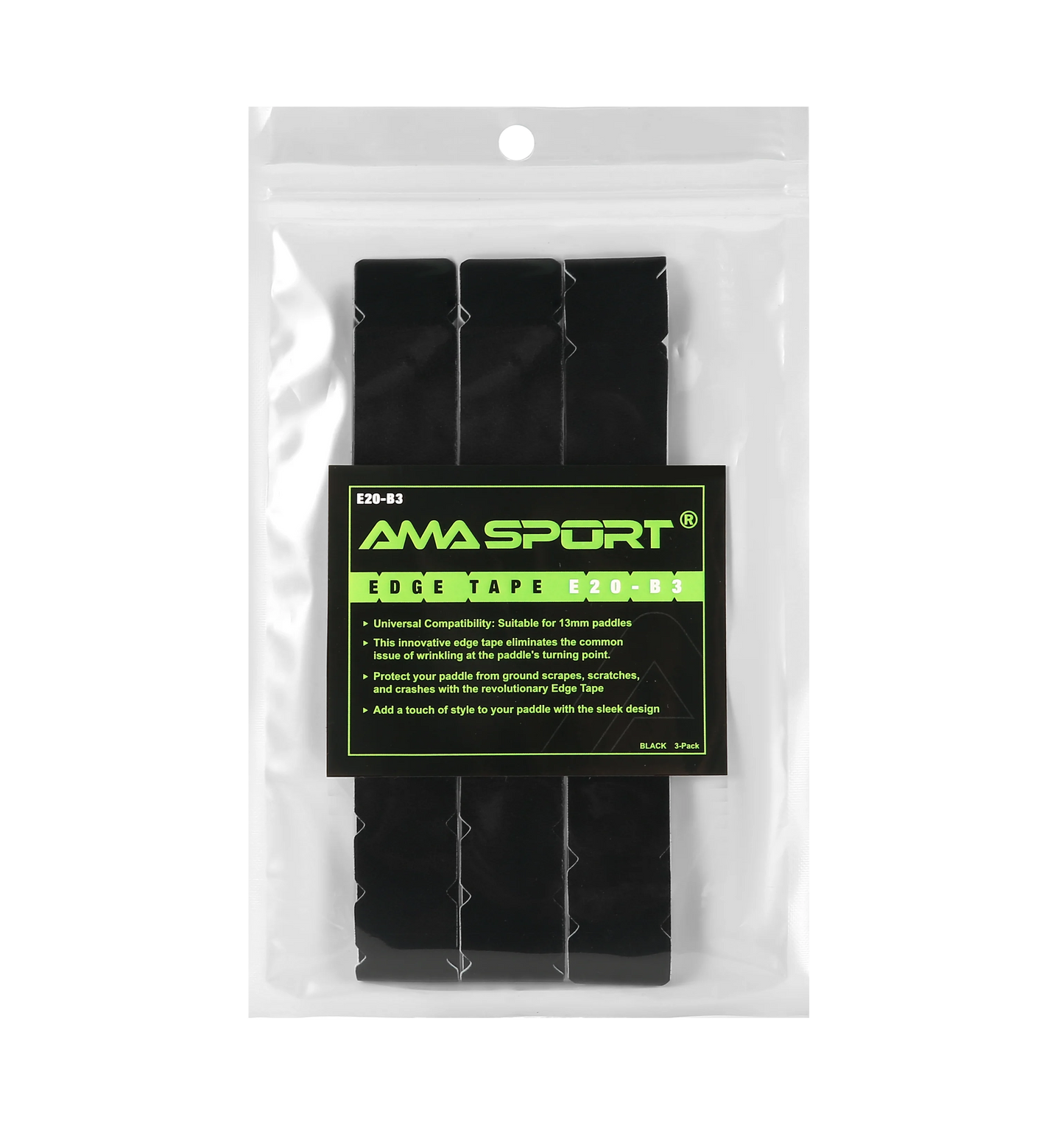 AMA SPORT Pickleball Paddle Protection Tapes - Racket Head Protectors in Two Color Options for 13/16/19mm Width