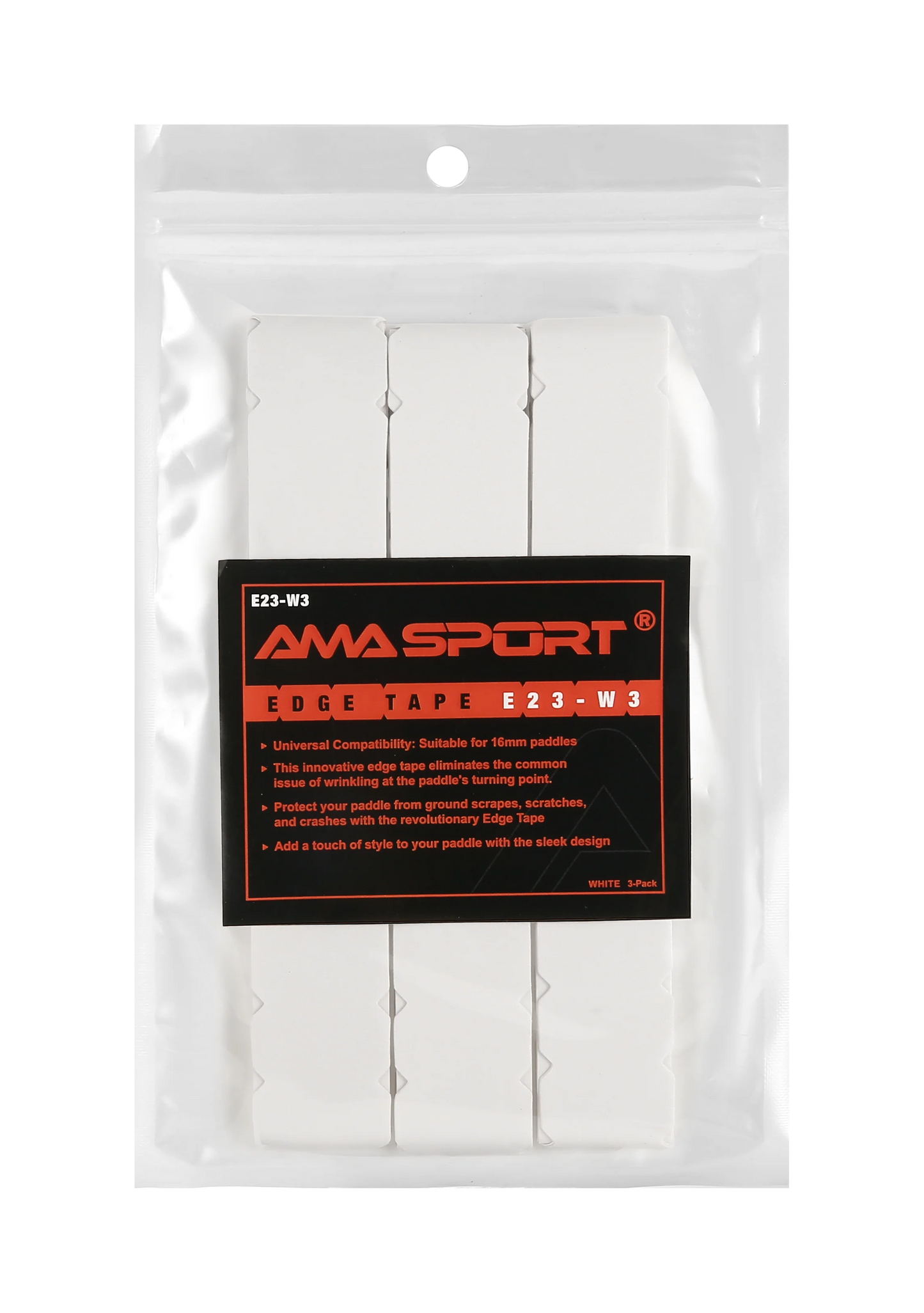 AMA SPORT Pickleball Paddle Protection Tapes - Racket Head Protectors in Two Color Options for 13/16/19mm Width