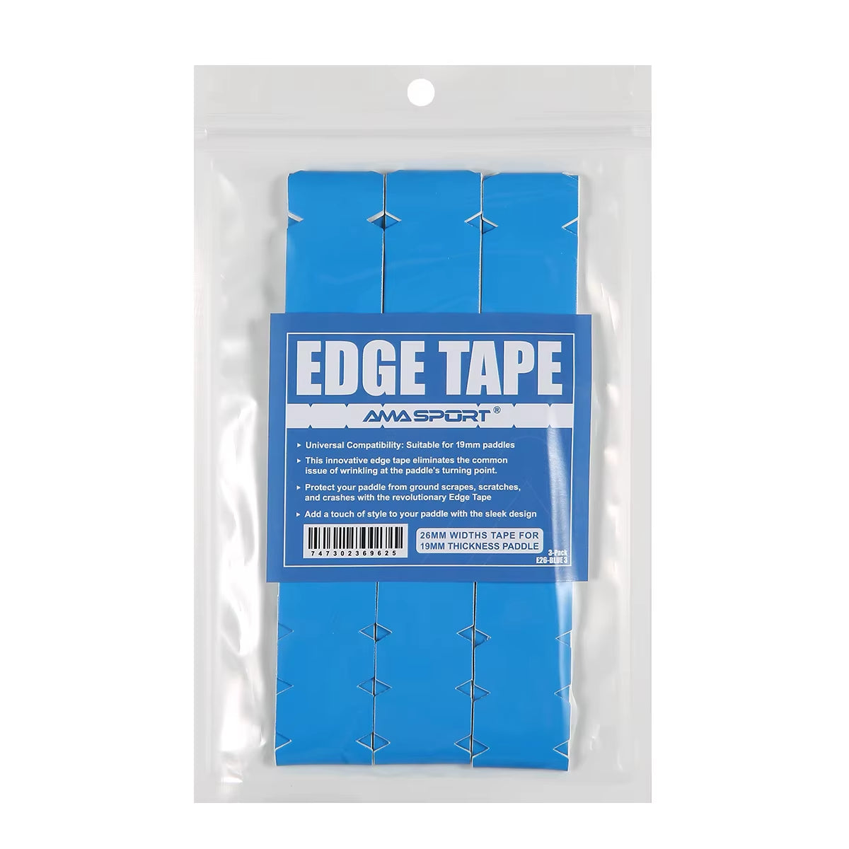 AMA SPORT Pickleball Paddle Protection Tapes - Racket Head Protectors in Two Color Options for 13/16/19mm Width