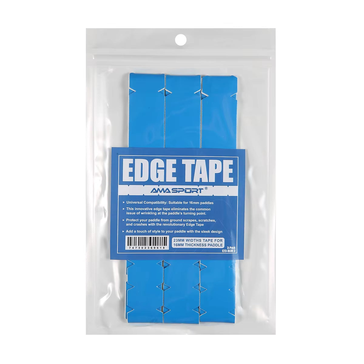AMA SPORT Pickleball Paddle Protection Tapes - Racket Head Protectors in Two Color Options for 13/16/19mm Width