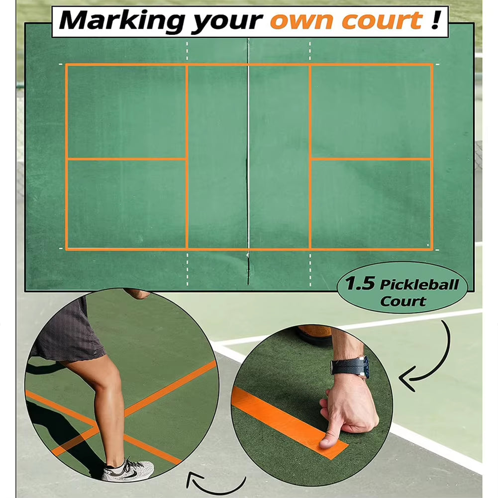 20M Outdoor Pickleball Court Marking Tape - Versatile Sports Field Tape for Outdoor Athletic Courts