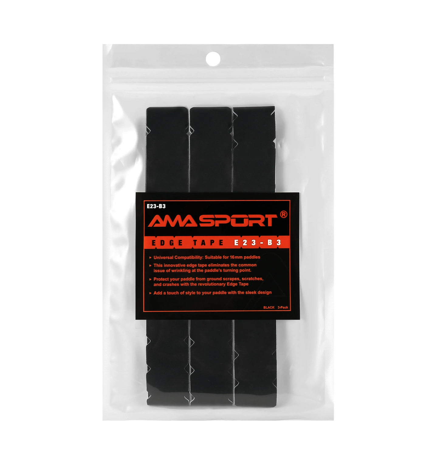 AMA SPORT Pickleball Paddle Protection Tapes - Racket Head Protectors in Two Color Options for 13/16/19mm Width